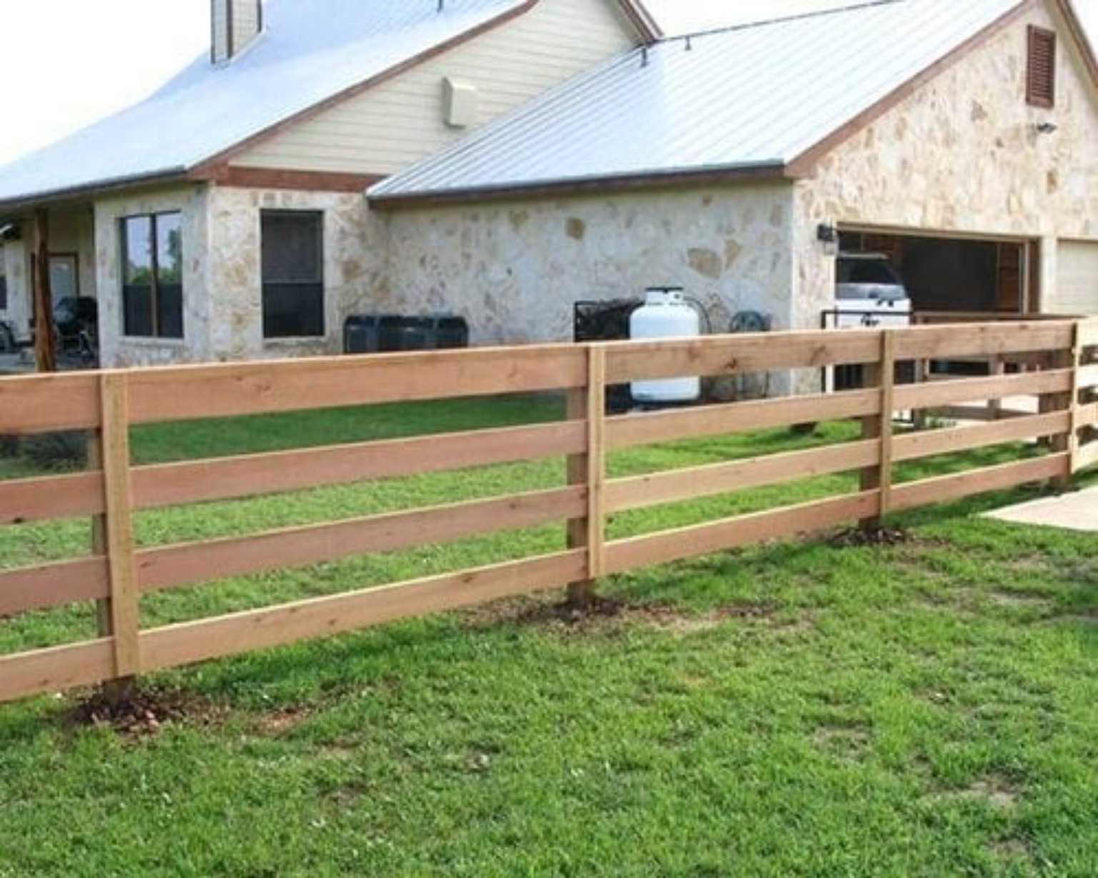 Ranch split rail fence
