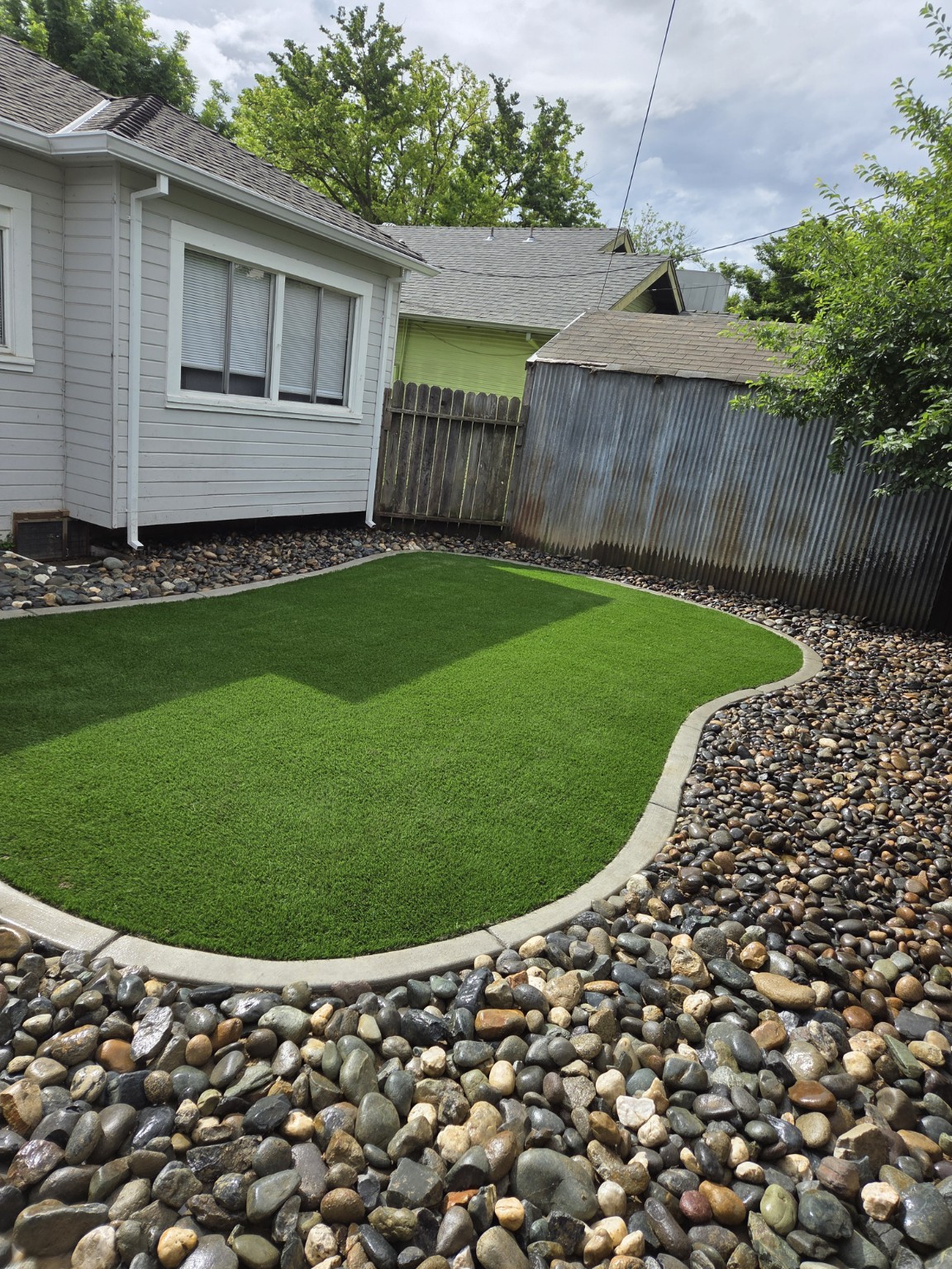 Artificial turf landscape