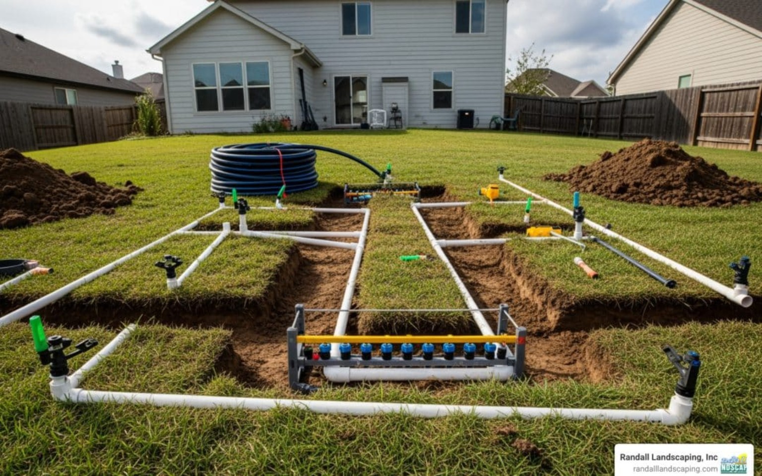 Sprinkler irrigation system installation