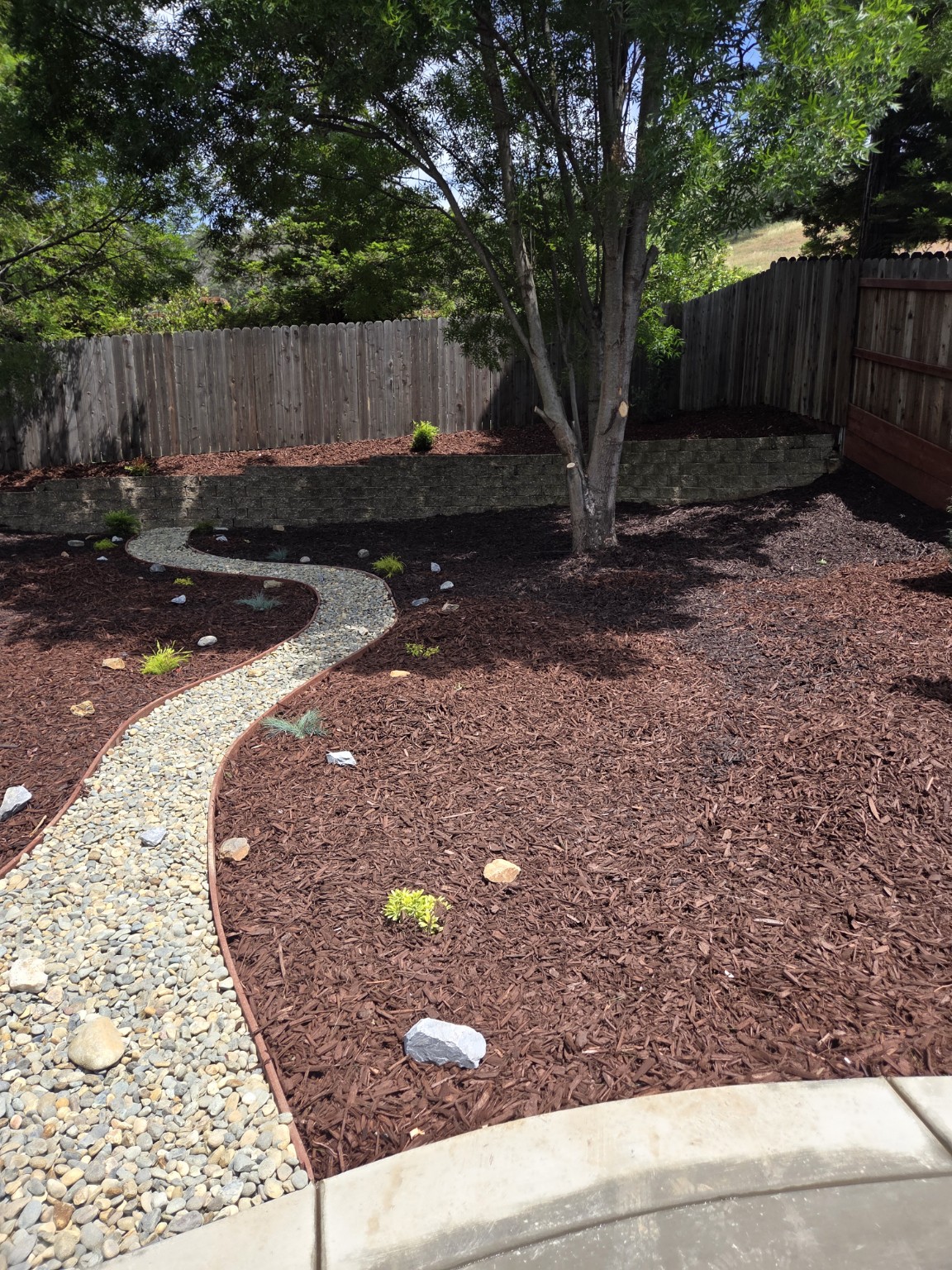 Mulch landscape beds